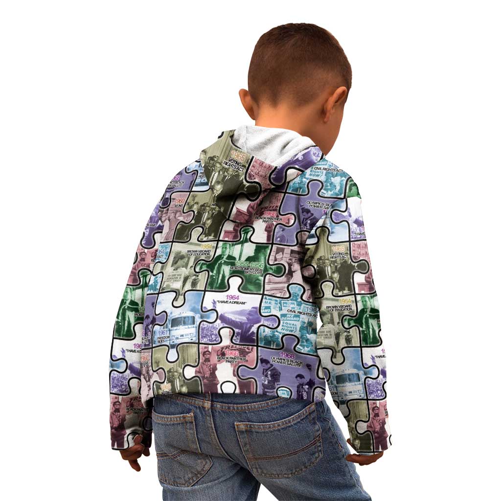 The Civil Rights Journey in Puzzle Kid Hoodie African American