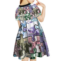 The Civil Rights Journey in Puzzle Kid Short Sleeve Dress African American