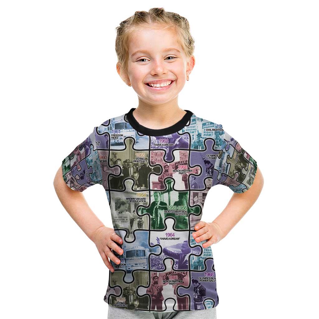The Civil Rights Journey in Puzzle Kid T Shirt African American