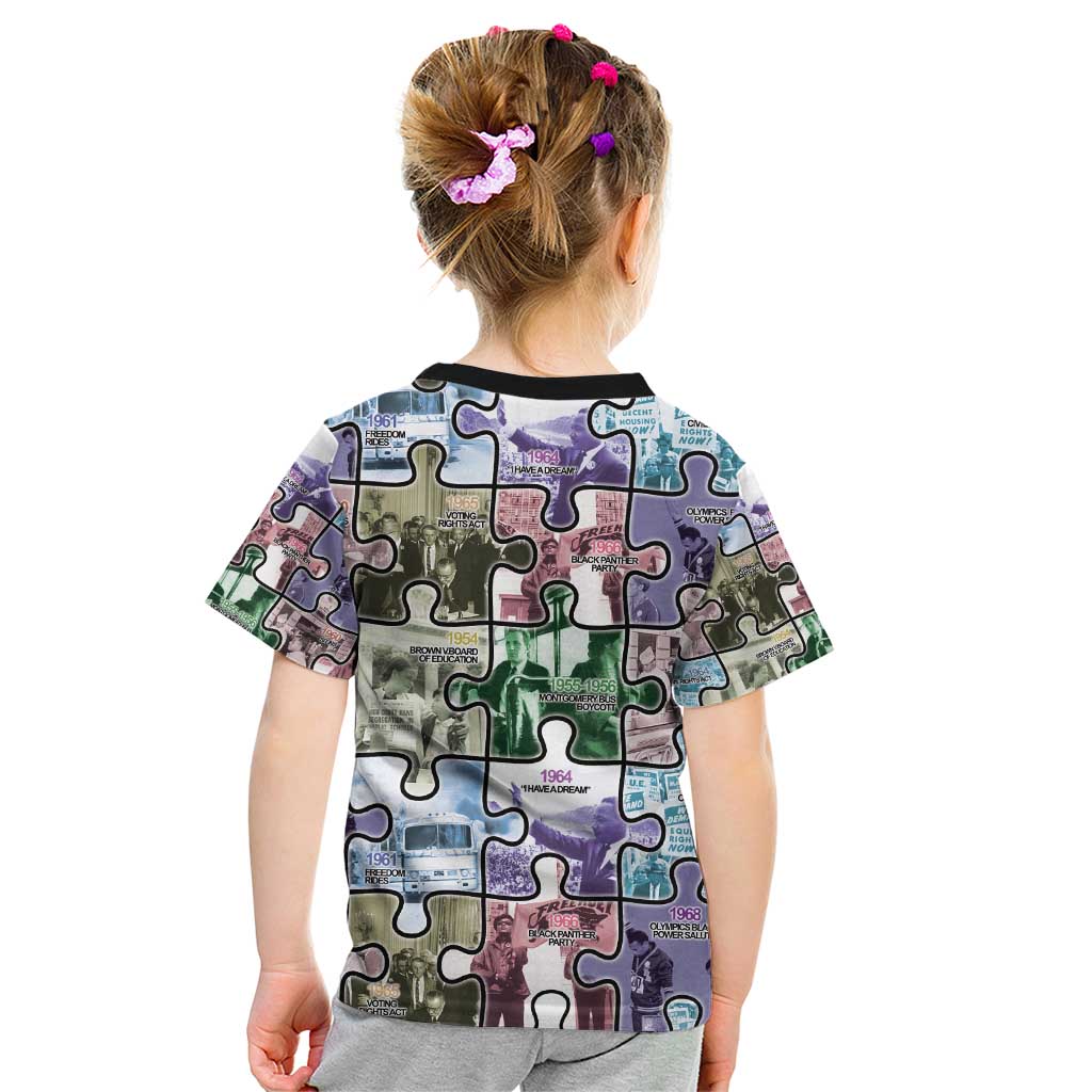 The Civil Rights Journey in Puzzle Kid T Shirt African American