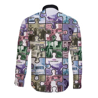 The Civil Rights Journey in Puzzle Long Sleeve Button Shirt African American