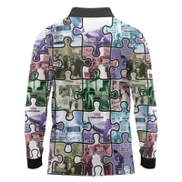 The Civil Rights Journey in Puzzle Long Sleeve Polo Shirt African American