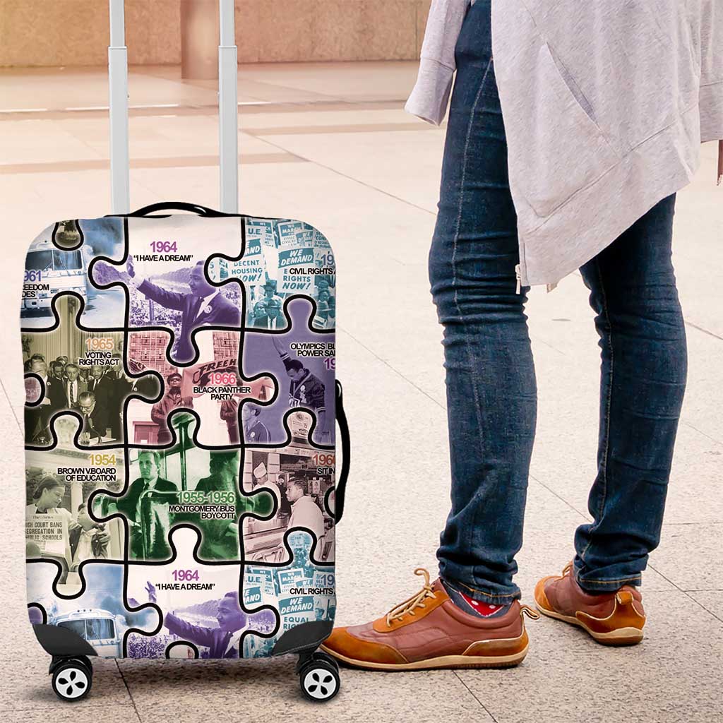 The Civil Rights Journey in Puzzle Luggage Cover African American