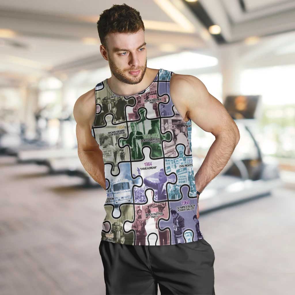 The Civil Rights Journey in Puzzle Men Tank Top African American