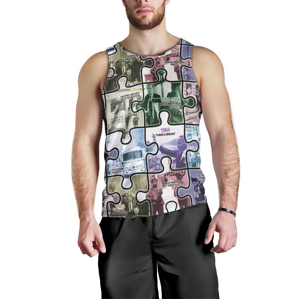 The Civil Rights Journey in Puzzle Men Tank Top African American
