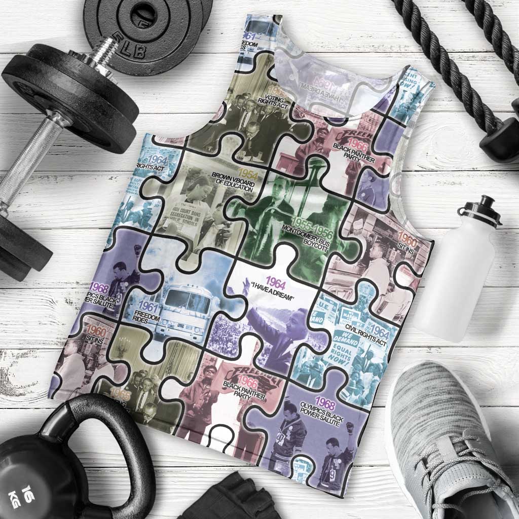 The Civil Rights Journey in Puzzle Men Tank Top African American