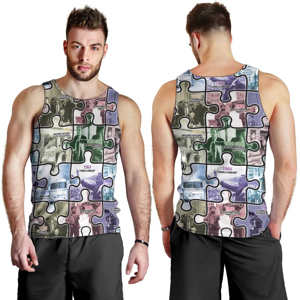 The Civil Rights Journey in Puzzle Men Tank Top African American
