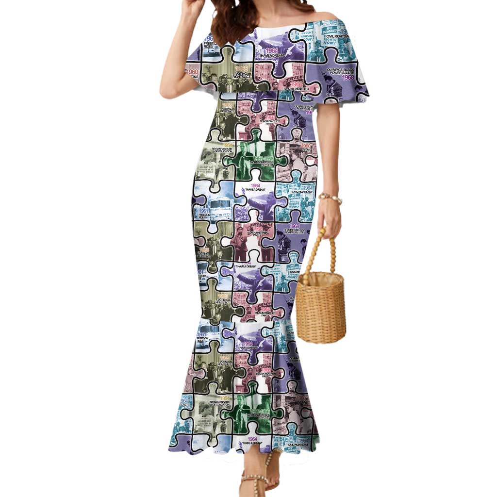 The Civil Rights Journey in Puzzle Mermaid Dress African American