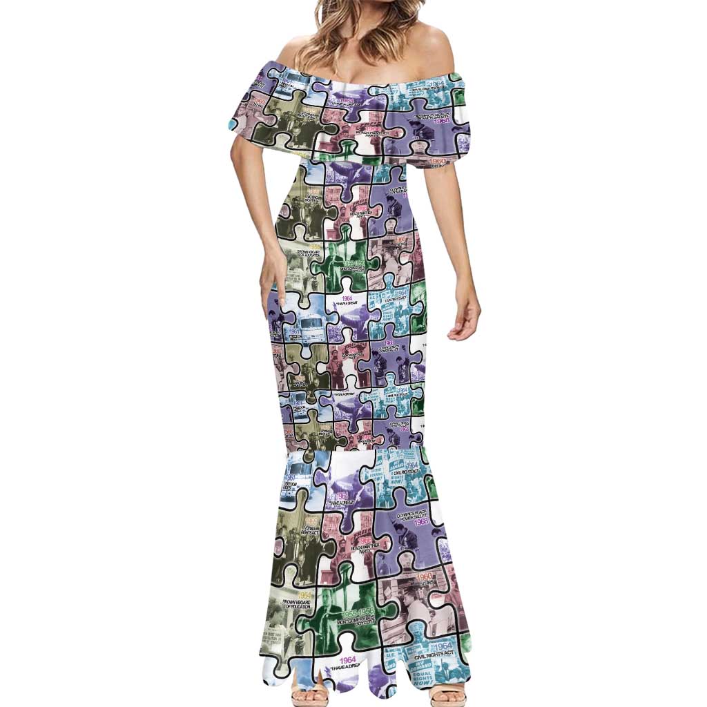 The Civil Rights Journey in Puzzle Mermaid Dress African American