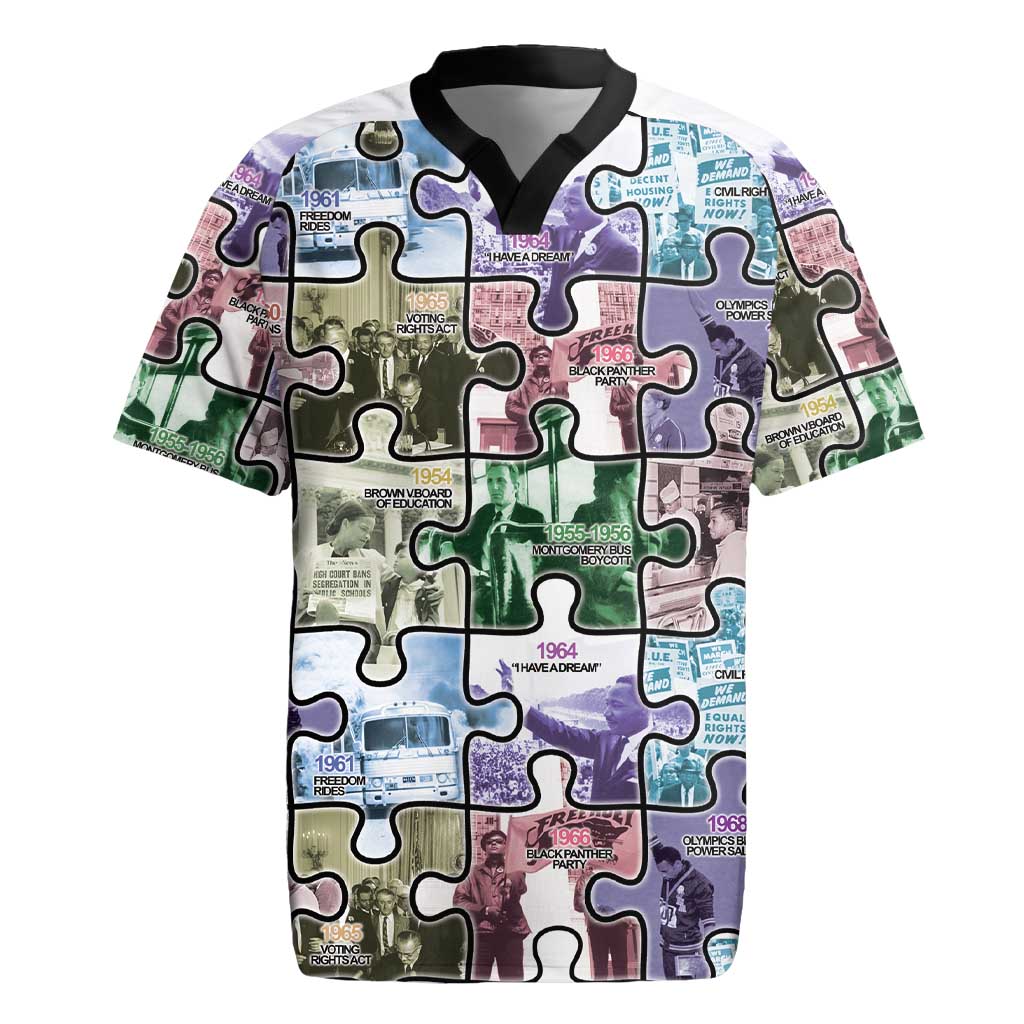 The Civil Rights Journey in Puzzle Rugby Jersey African American