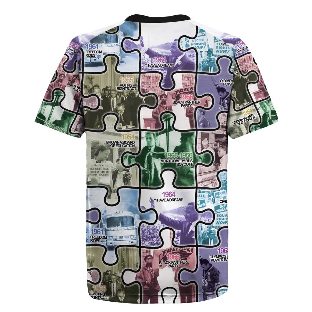The Civil Rights Journey in Puzzle Rugby Jersey African American