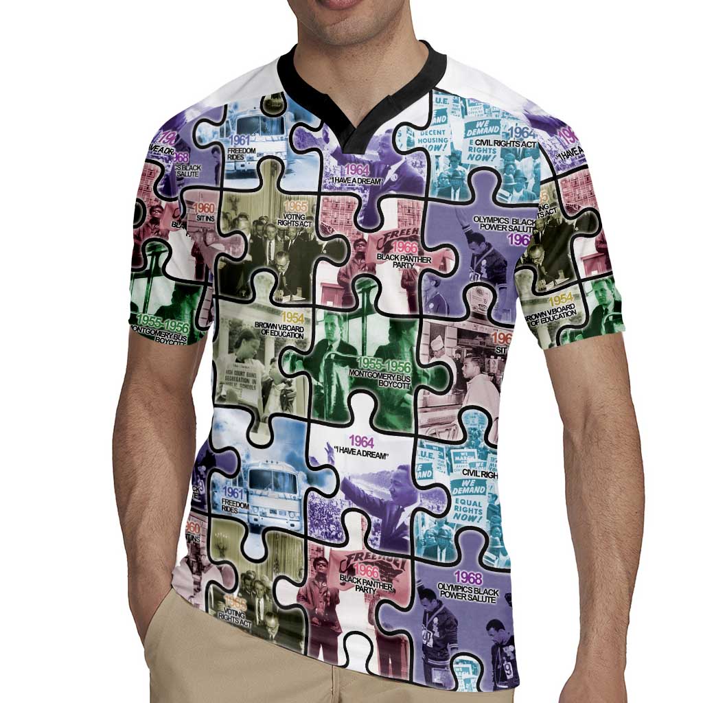 The Civil Rights Journey in Puzzle Rugby Jersey African American