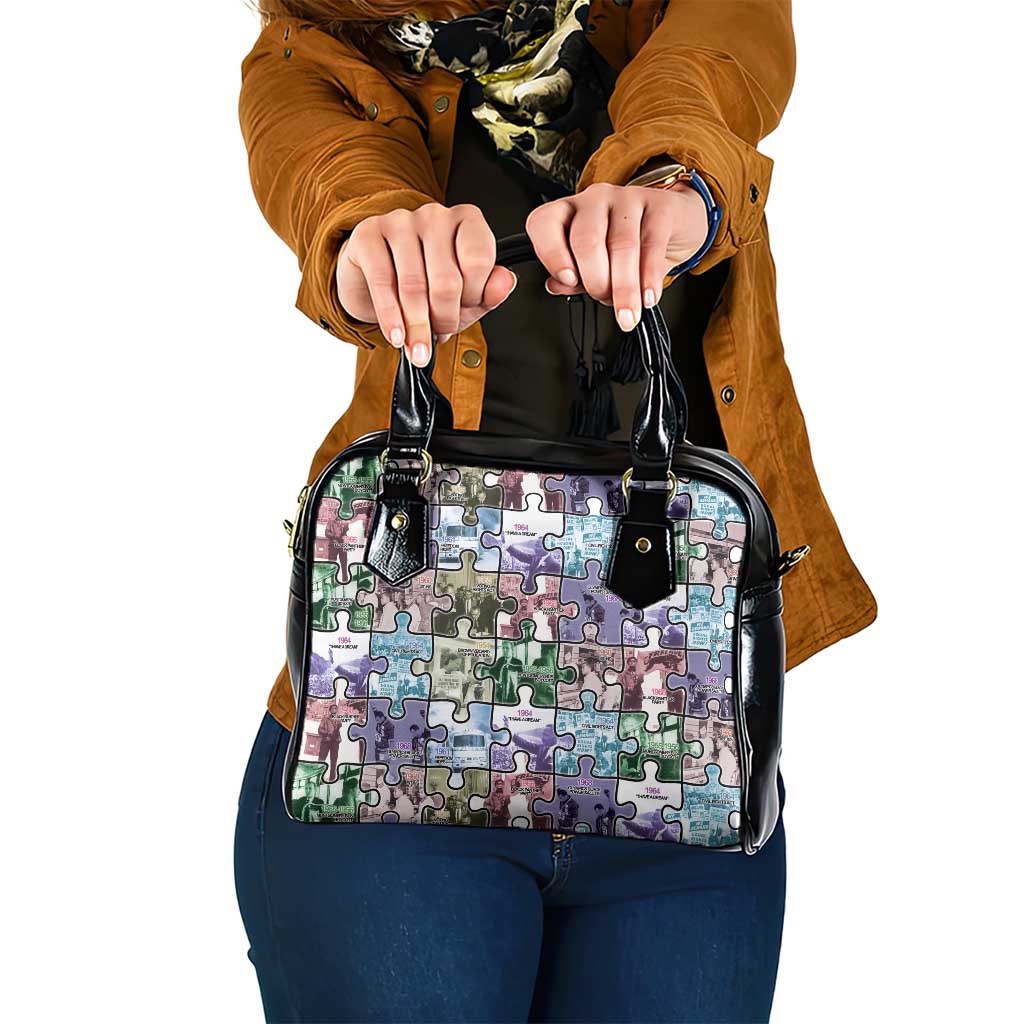 The Civil Rights Journey in Puzzle Shoulder Handbag African American