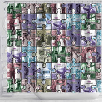 The Civil Rights Journey in Puzzle Shower Curtain African American