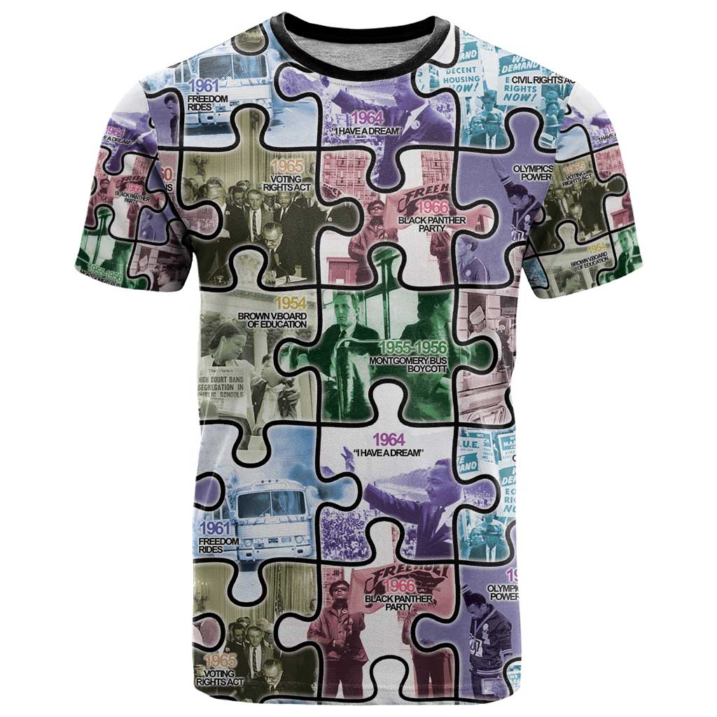 The Civil Rights Journey in Puzzle T Shirt African American