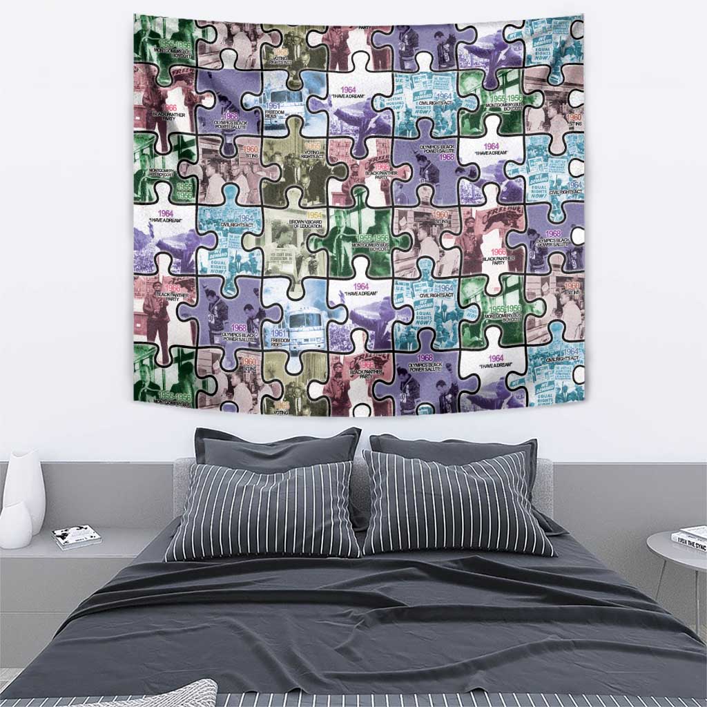 The Civil Rights Journey in Puzzle Tapestry African American