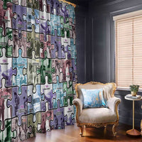 The Civil Rights Journey in Puzzle Window Curtain African American