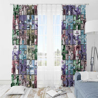 The Civil Rights Journey in Puzzle Window Curtain African American