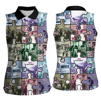 The Civil Rights Journey in Puzzle Women Sleeveless Polo Shirt African American