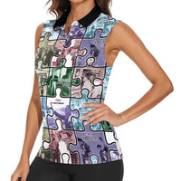 The Civil Rights Journey in Puzzle Women Sleeveless Polo Shirt African American