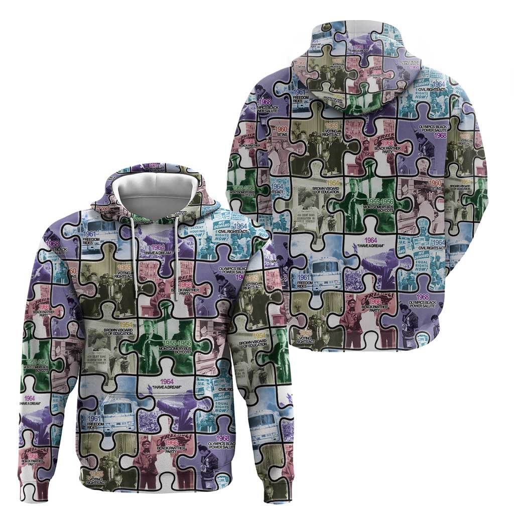 The Civil Rights Journey in Puzzle Zip Hoodie African American