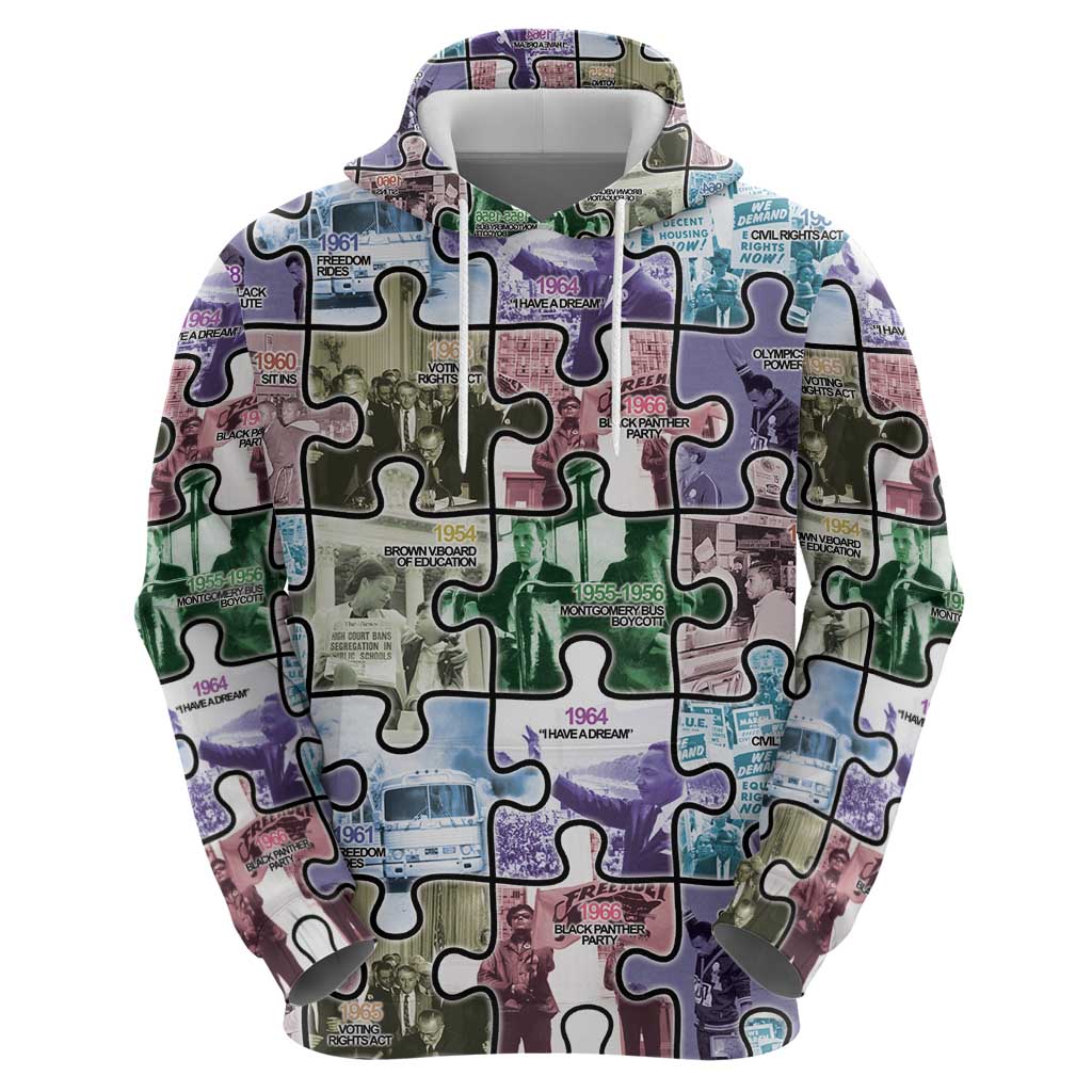 The Civil Rights Journey in Puzzle Zip Hoodie African American