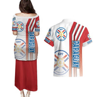 Paraguay Football Couples Matching Puletasi and Hawaiian Shirt La Albirroja Soccer - Road To Champion