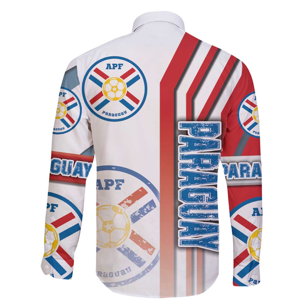 Paraguay Football Family Matching Off The Shoulder Long Sleeve Dress and Hawaiian Shirt La Albirroja Soccer - Road To Champion