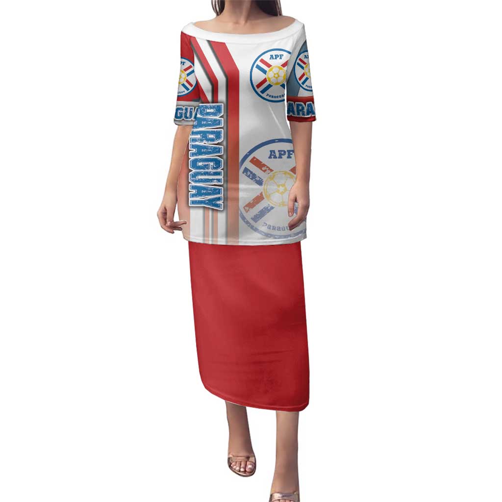 Paraguay Football Family Matching Puletasi and Hawaiian Shirt La Albirroja Soccer - Road To Champion