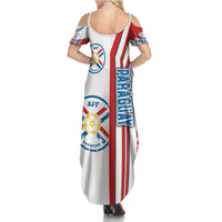 Paraguay Football Family Matching Summer Maxi Dress and Hawaiian Shirt La Albirroja Soccer - Road To Champion