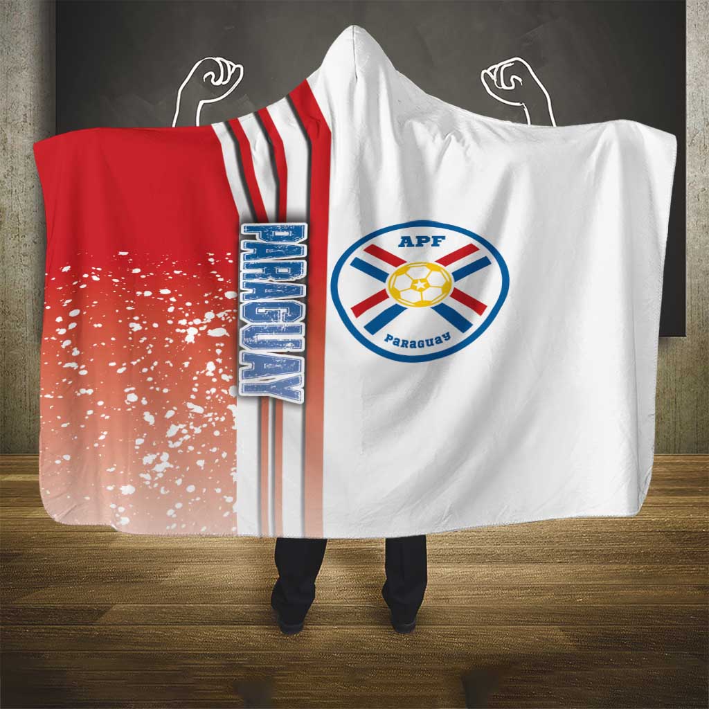 Paraguay Football Hooded Blanket La Albirroja Soccer - Road To Champion