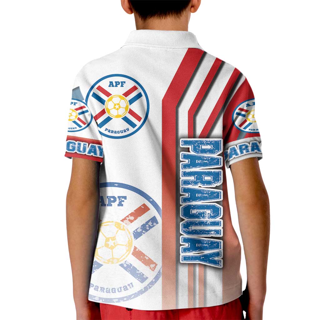 Paraguay Football Kid Polo Shirt La Albirroja Soccer - Road To Champion