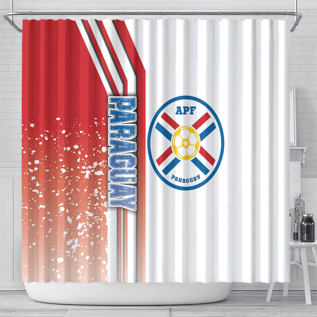Paraguay Football Shower Curtain La Albirroja Soccer - Road To Champion
