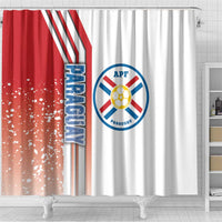 Paraguay Football Shower Curtain La Albirroja Soccer - Road To Champion
