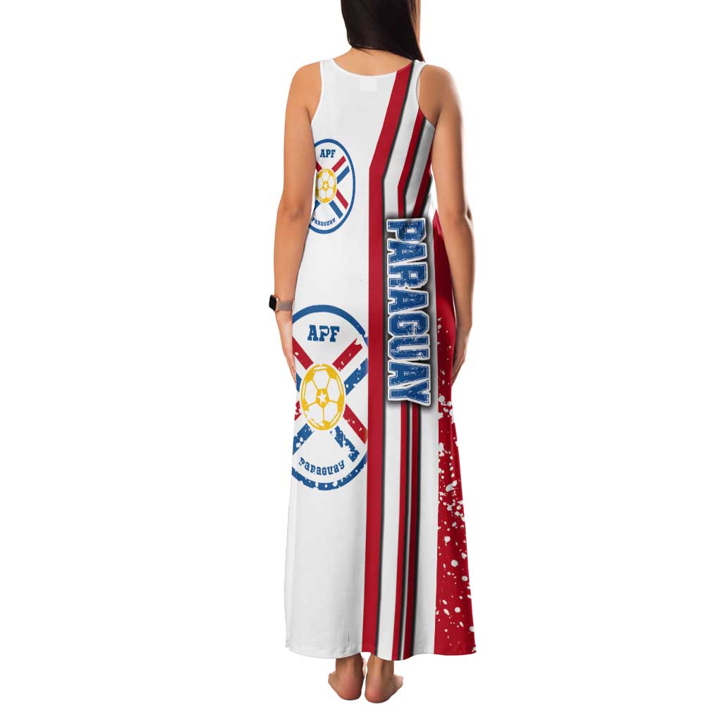 Paraguay Football Tank Maxi Dress La Albirroja Soccer - Road To Champion