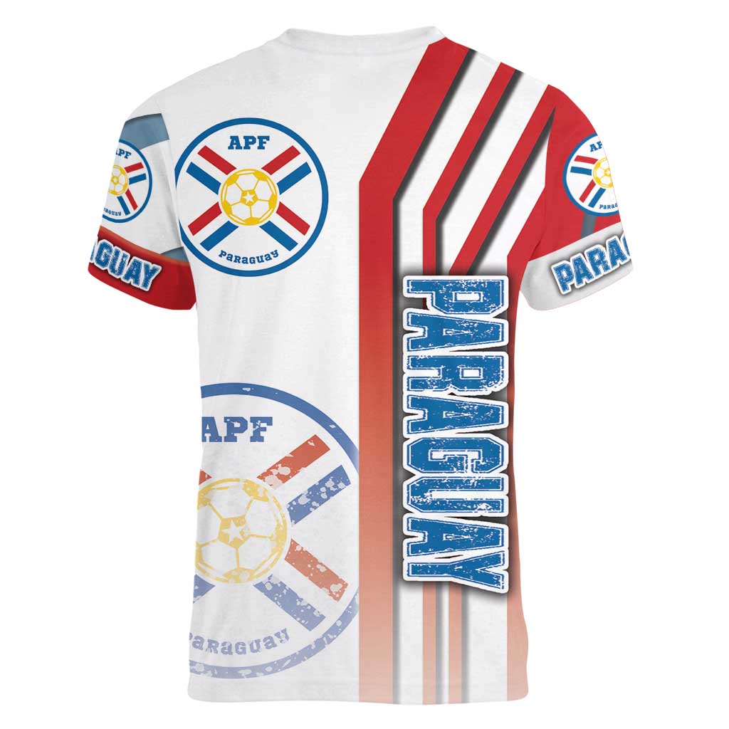 Paraguay Football Women V-Neck T-Shirt La Albirroja Soccer - Road To Champion