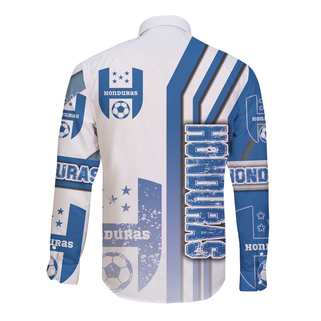 Honduras Football Long Sleeve Button Shirt Los Catrachos Soccer - Road To Champion