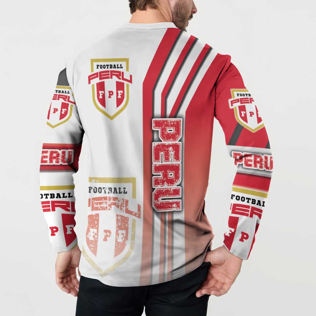 Peru Football Button Sweatshirt La Bicolor Soccer - Road To Champion