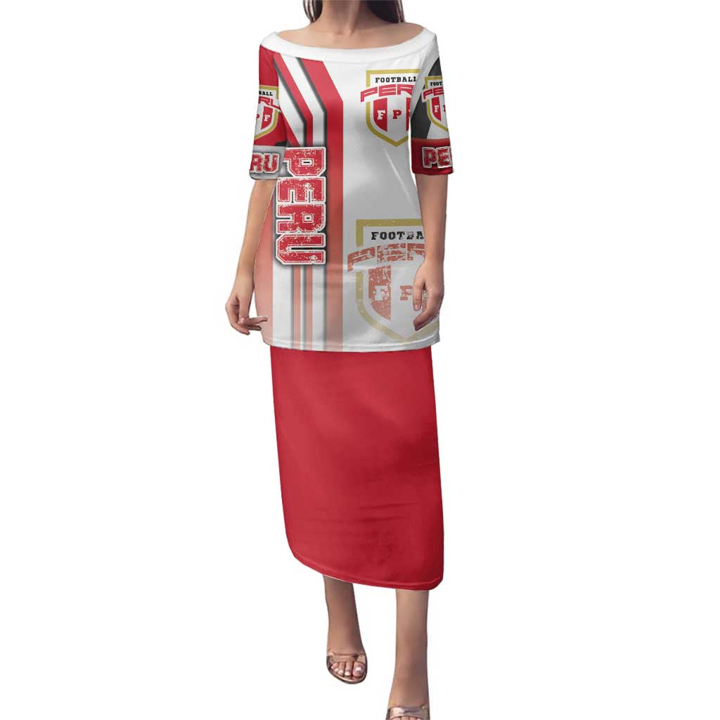 Peru Football Family Matching Puletasi and Hawaiian Shirt La Bicolor Soccer - Road To Champion