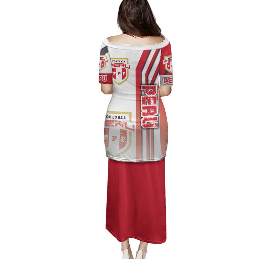 Peru Football Family Matching Puletasi and Hawaiian Shirt La Bicolor Soccer - Road To Champion