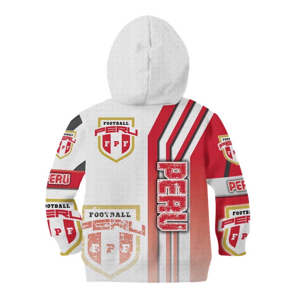 Peru Football Kid Hoodie La Bicolor Soccer - Road To Champion