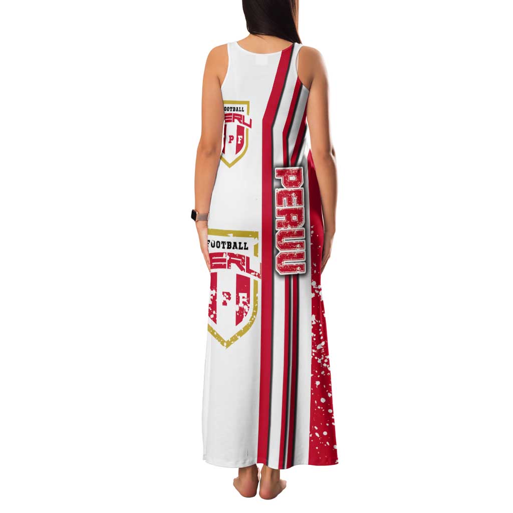 Peru Football Tank Maxi Dress La Bicolor Soccer - Road To Champion