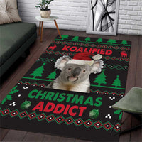 Cute Koala Area Rug Koalified Christmas Addict - Wonder Print Shop