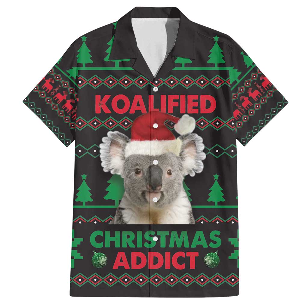 Cute Koala Family Matching Long Sleeve Bodycon Dress and Hawaiian Shirt Koalified Christmas Addict - Wonder Print Shop