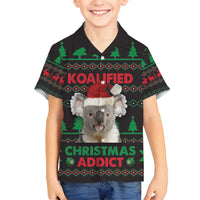 Cute Koala Family Matching Long Sleeve Bodycon Dress and Hawaiian Shirt Koalified Christmas Addict - Wonder Print Shop