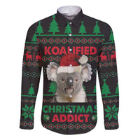 Cute Koala Family Matching Short Sleeve Bodycon Dress and Hawaiian Shirt Koalified Christmas Addict - Wonder Print Shop