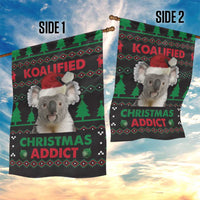 Cute Koala Garden Flag Koalified Christmas Addict - Wonder Print Shop