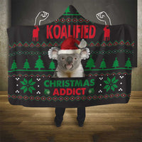 Cute Koala Hooded Blanket Koalified Christmas Addict