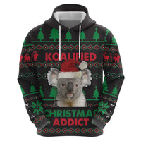 Cute Koala Hoodie Koalified Christmas Addict - Wonder Print Shop