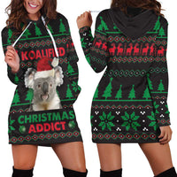 Cute Koala Hoodie Dress Koalified Christmas Addict - Wonder Print Shop